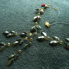 Meihan натуральный амазин Балтики Янтарный длинное ожерелье лист Каплевидная форма каменные бусины