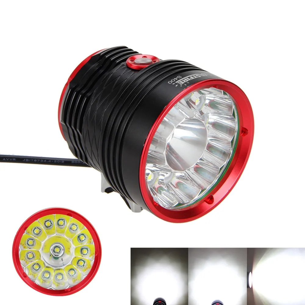 Top High Quality 3-Modes 30000lm 14x XML T6 LED Head Front Bicycle Bike Light Torch Headlight Only Lamp No Battery 1