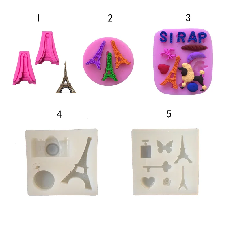

3D Eiffel Tower Paris silicone fondant mold for cake decoration/ gum paste chocolate mould cake decorating tools