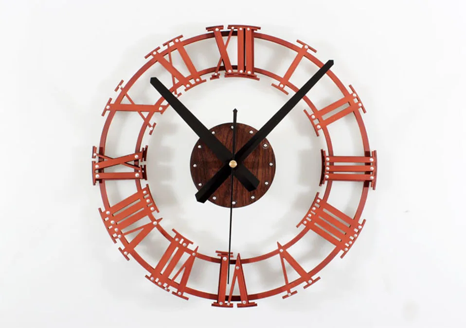 Новые Настенные часы ретро римские цифры 30 см настенные часы для гостиной кварцевые настенные часы для украшения дома Saati может дропшиппинг