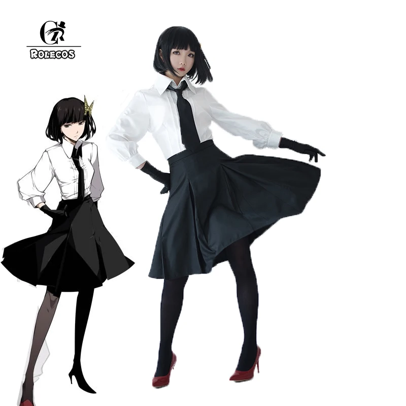 

ROLECOS New Arrival Anime Bungou Stray Dogs Women Cosplay Costumes Akiko Yosano Shirt Skirt Costumes Unisex Halloween Costume