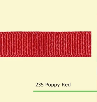 

7/8" inch (22mm) wholesale silver glitter Poppy Red grosgrain ribbon