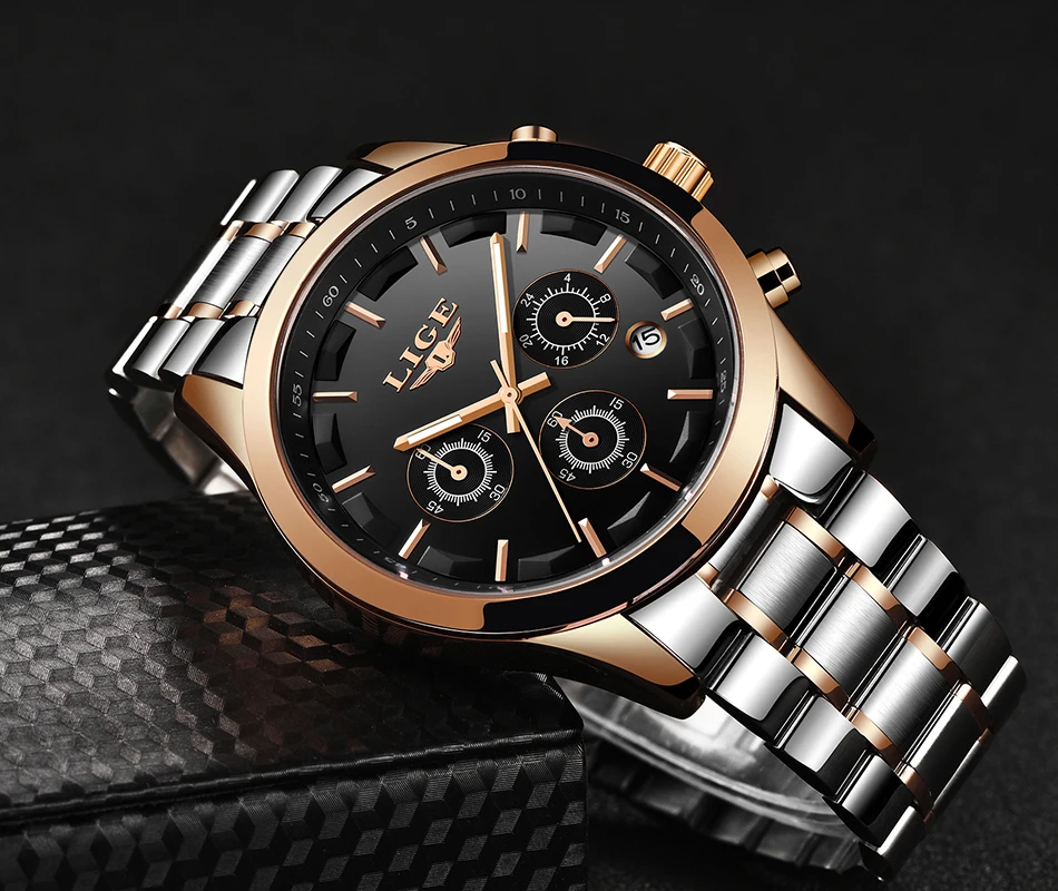 LIGE мужские часы топ роскошный модный бренд случайные кварцевые часы Мужская Спортивная Военная водонепроницаемые наручные часы Relogio Masculino