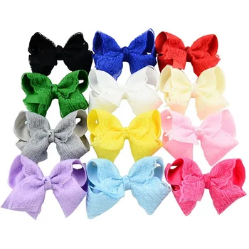 

12pcs/lot Popular Baby Bow Hairpins Grosgrain Ribbon Bow Girl Grosgrain Ribbon Lace Hair Clips Barrette Kid Hair Accessories A11
