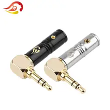 QYFANG 3,5 мм разъем для наушников аудио разъем 3 полюса DIY стерео HiFi наушники 90 градусов изгиб металлический адаптер припоя провода разъем линии