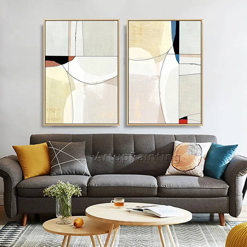 

Canvas oil painting caudros decoracion yellow acrylic painting modern abstract Wall art Pictures For Living Room Home Decor07