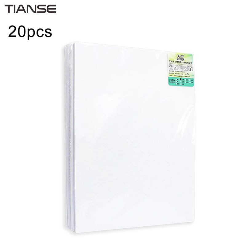 

TIANSE High Glossy Photo Paper Color Inkjet Printing Paper A4/ A5/ A6 Photo Paper 180g/ 200g/ 230g/ 260g Waterproof