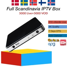 Sweden iptv TVIP 605 tv box with android Linux OS+1 year Nordic Sweden iptv subscription live iptv free shipping