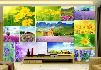 

3d wall murals wallpaper for living room walls 3 d wallpaper Romantic lavender scenery home decor Custom mural photo painting