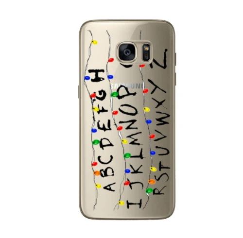 Странные Вещи Рождество огни Мягкие TPU чехол для телефона Samsung A3 A5 A7 J3 J5 J7 2016 S5 S6 s7edge