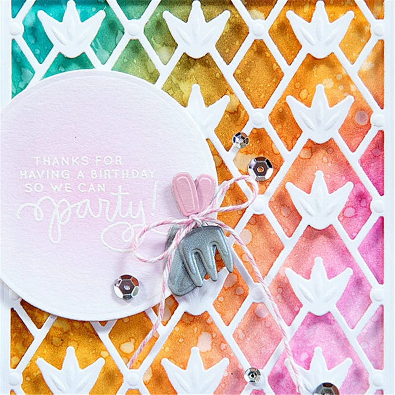 

Naifumodo1 Pcs/lot Metal Cutting Dies Scrapbooking For Card Making DIY Embossing Cuts Dies New Craft Petal Mesh Cover