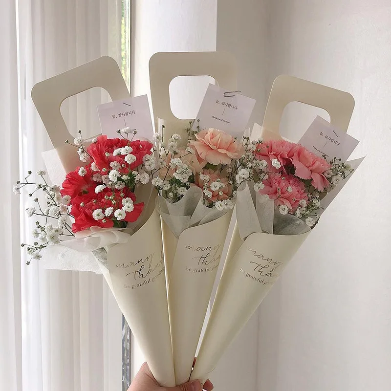 

10pieces New Flower Packaging Bags Single Rose Bags Flowers Wrapping Paper Valentine's day Roses Bag