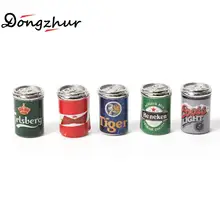 Dongzhur 1:12 миниатюрный кукольный домик мебель 5* банок для напитков украшения DIY Кукольный дом кухонные аксессуары милые мини-банки Прямая поставка