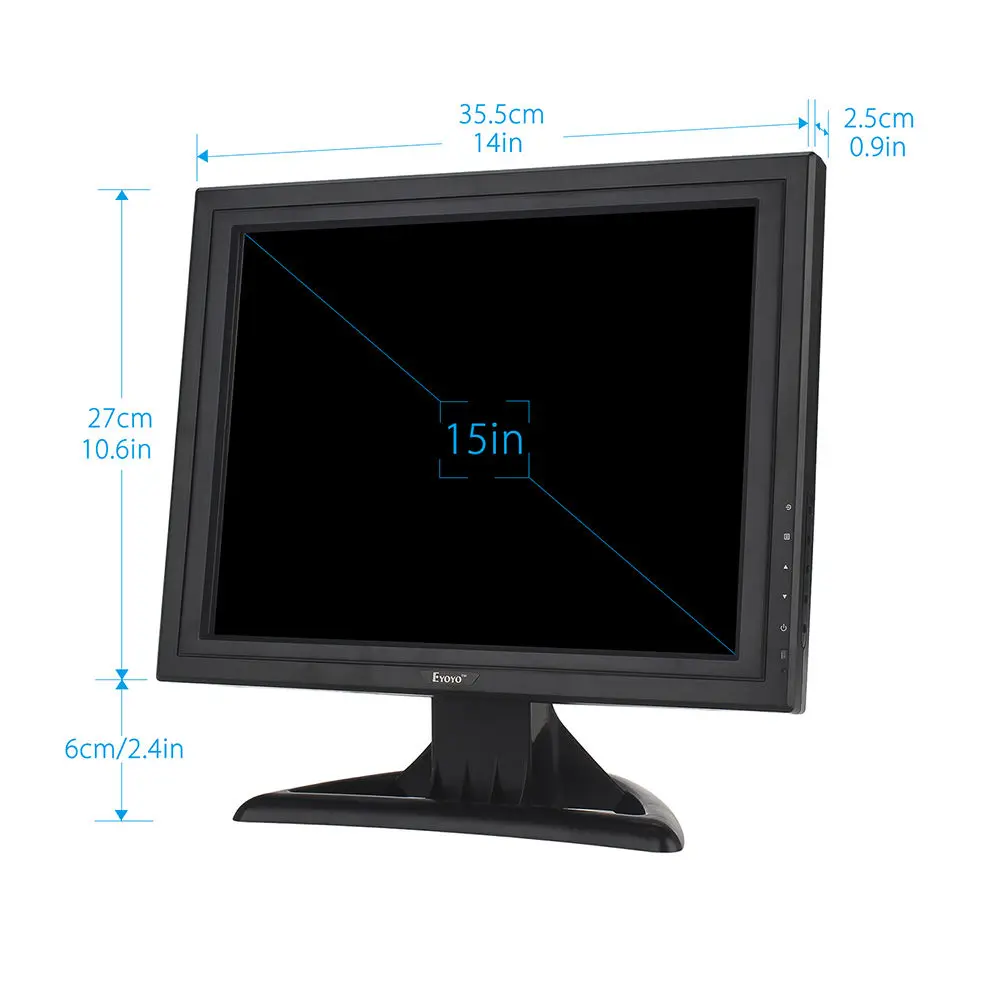 15 &quotCCTV цифровой монитор HD VGA BNC Видео Аудио HDMI с динамиком 500: 1 для CCTV DVD PC D4 lcd