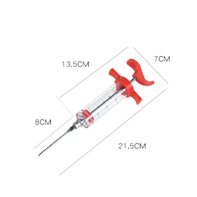 Иголки из нержавеющей стали кулинарный шприц для специй маринад инжектор вкус шприц Пособия по кулинарии для мяса птицы Турции курица барбекю инструмент D5
