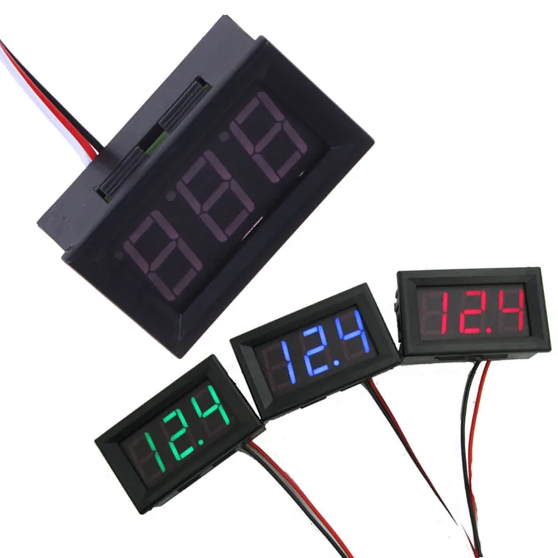 

1pc DC 0-30V 3 Wire LED Digital Display Panel Volt Meter Voltage Voltmeter Car Motor 3 Colors