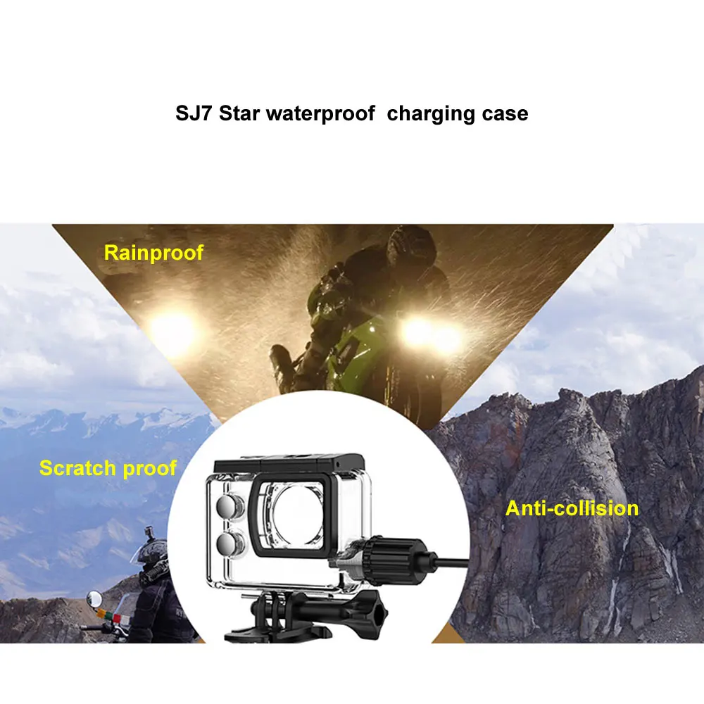 Оригинальный SJCAM SJ7 Star мотоциклетные зарядный чехол Корпус с сенсорным задней