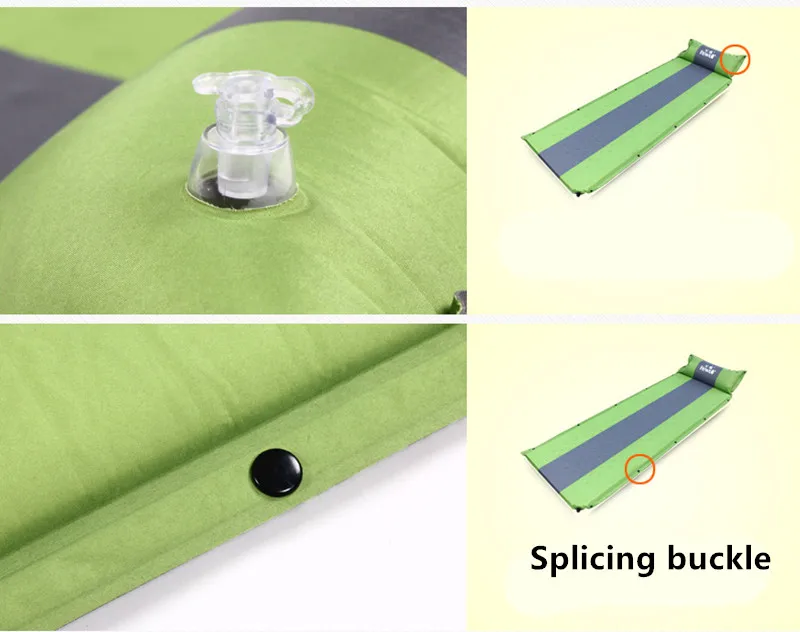 Esteira ao ar Alongar Ampliar Engrossar Autoinflável Livre Único Acampamento Colchão Moisture-proof Pad Almofada Emenda 3 190*65*5 cm 15 High Quality Esporte e Lazer