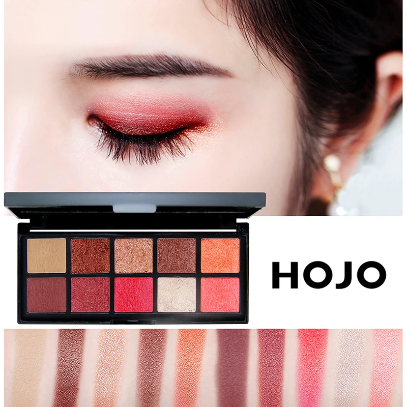 

HOJO 10 Colors Matte Glitter Eyeshadow Palette Set Makeup Eye Shadow Powder Pallete Make Up Pigment Beauty Cosmetic