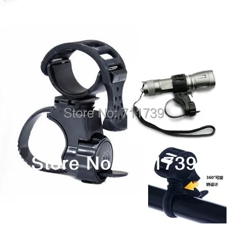 

1PC 360 Rotate Cycling Flashlight Mount Bicycle Light Holder Clamp Torch Clip free shiping
