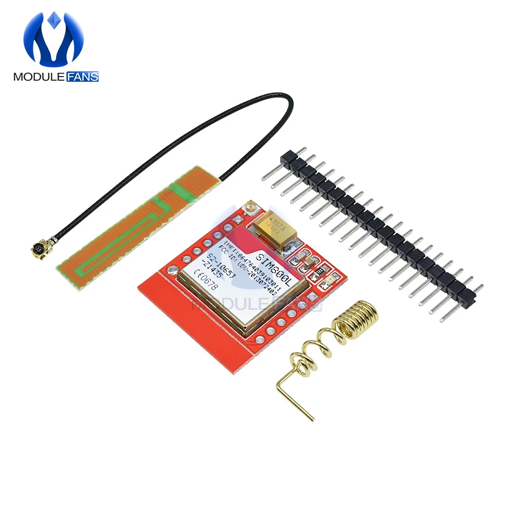 

Diy Electronic Smallest SIM800L GPRS GSM Module MicroSIM Card Core BOard Quad-band TTL Serial Port With The Antenna