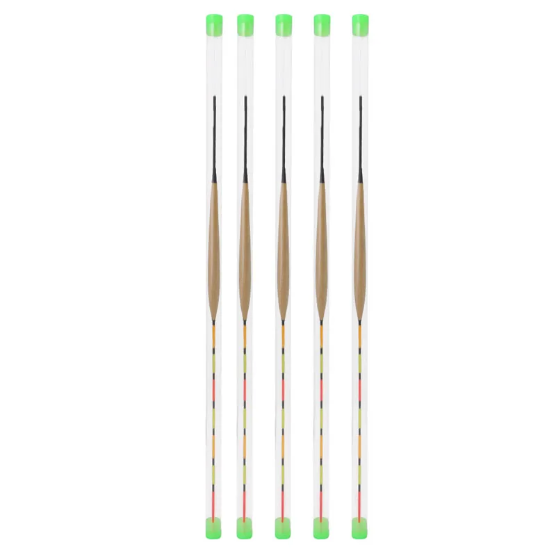 

5Pcs Wood Bobber Fishing Tackle Floats Floating Vertical Buoy Fish Accessories