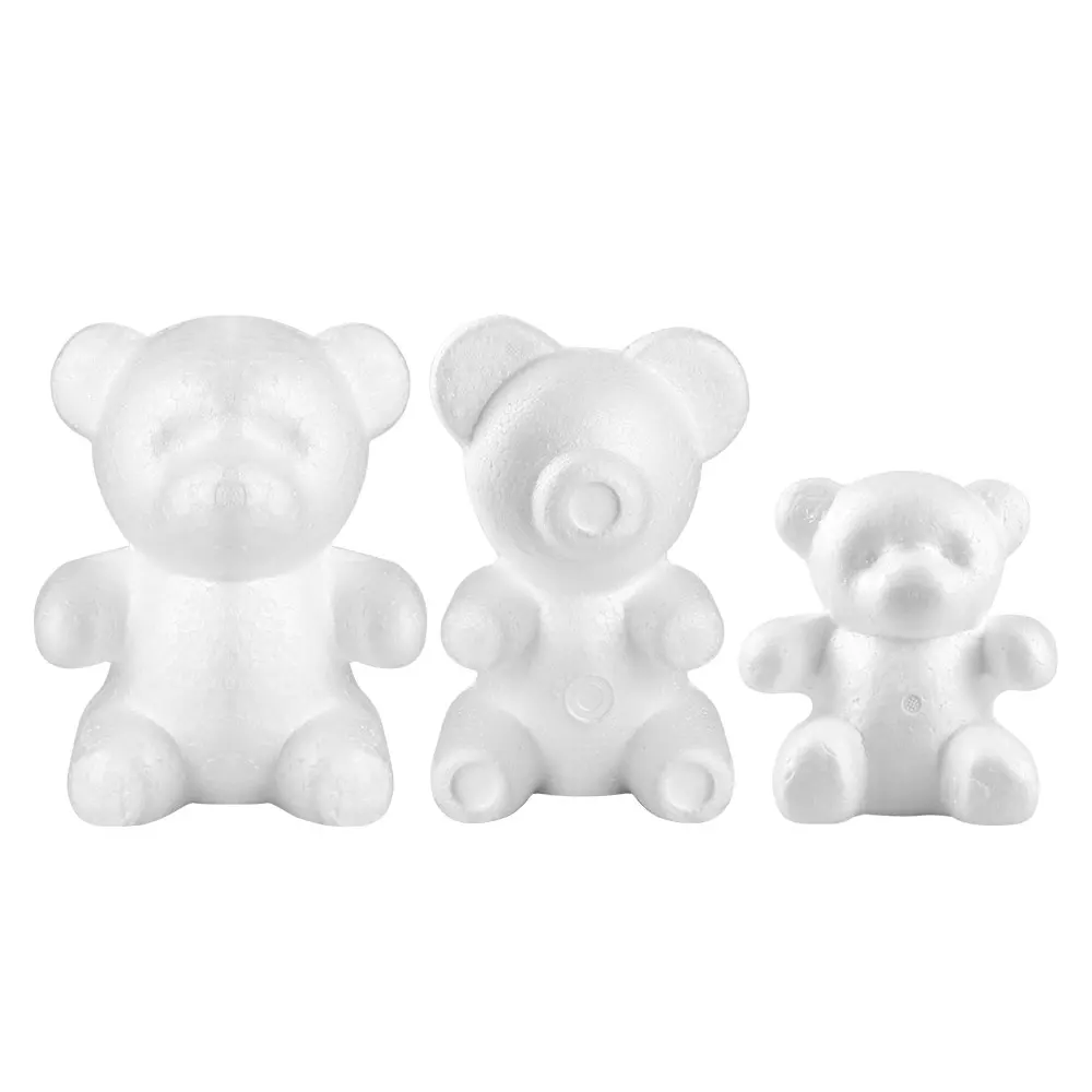 Styrofoam Foam Bear Mold Modelling Polystyrene White Craft For Party Wedding Decoration DIY Gift Flower Dropshipping