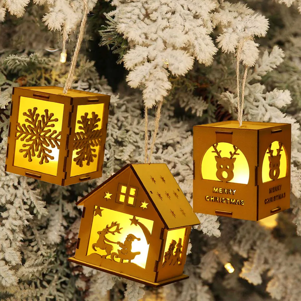 Simple Wood Christmas Decorations for Large Space