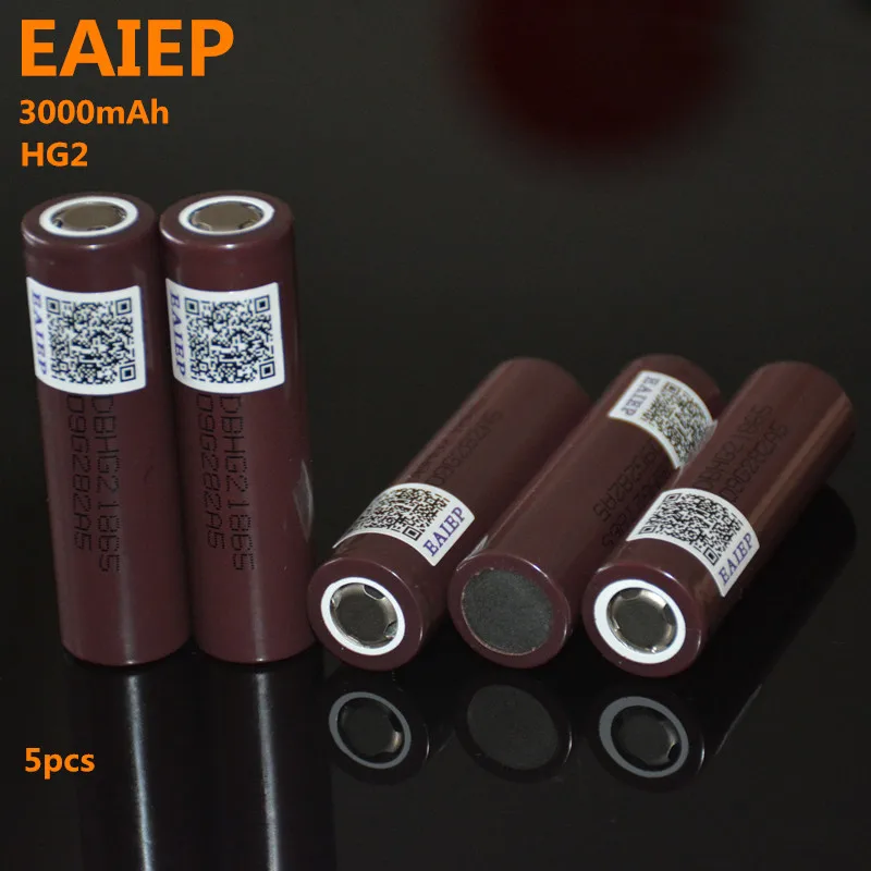 

EAIEP lii-30A HG2 18650 3000mah electronic cigarette Rechargeable batteries power high discharge,30A large current