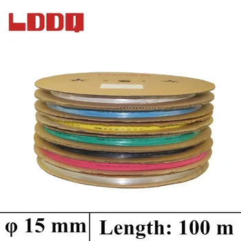 

LDDQ 100m Shrinkable Tubing in rolls 7colors Available 15mm Heat Shrink Ratio2:1 Insulation Sleeve Tube Wire Wrap Heatshrink