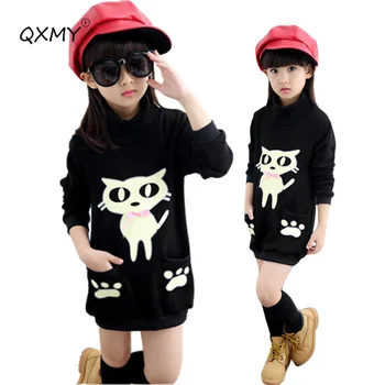 

Winter Teenage Girls Dress Thicken Fleece Dress For Girl Kids Children Warm Clothes For Teens 10 12 Years