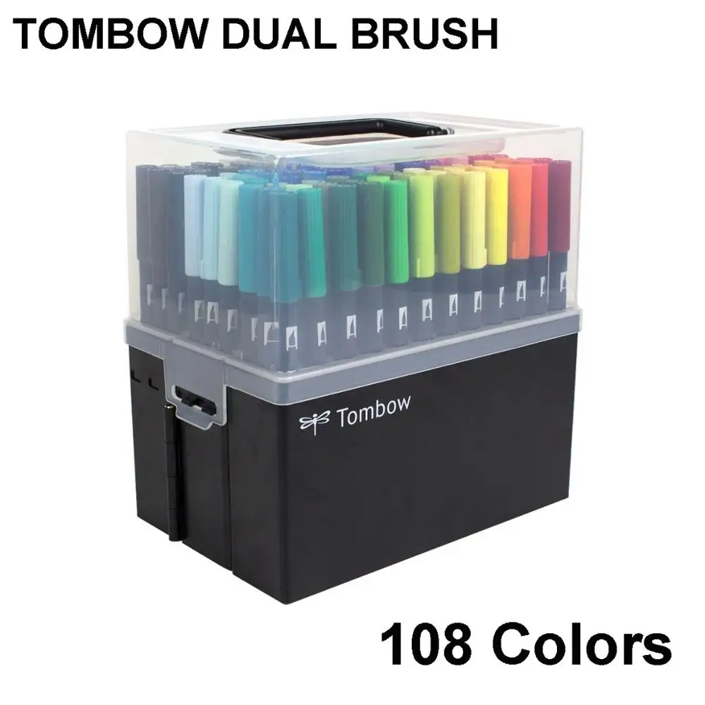 TOMBOW ABT Brush Dual Watercolor Pens 108 Colors Double Head Art Markers Soft Tip Drawing Sketching Painting TOMBOW ABT Brush Dual Watercolor Pens 108 Colors Double Head Art Markers Soft Tip Drawing Sketching Painting