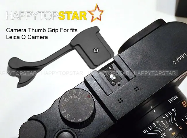 Black Fittest AL Aluminum Thumb Grip for LEICA Q Q2 Camera Hot Shoe Hotshoe CNC