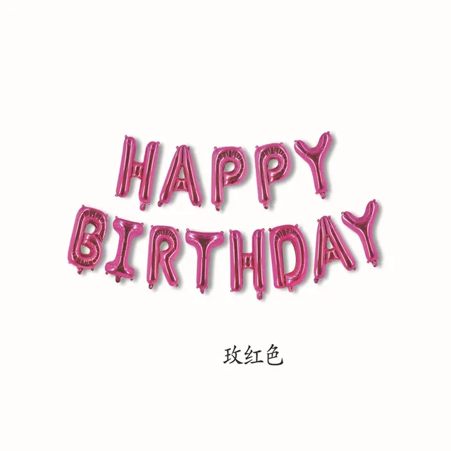 happy birthday letters foil balloons rose gold alphabet ballon children