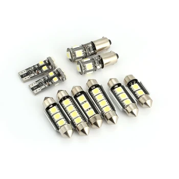 

10pcs T10 W5W 194 168 Car White LED Light Bulb Kit 6000K Interior Reading Light For VW MK4 Golf GTI Jetta 1999-05 DC 12V