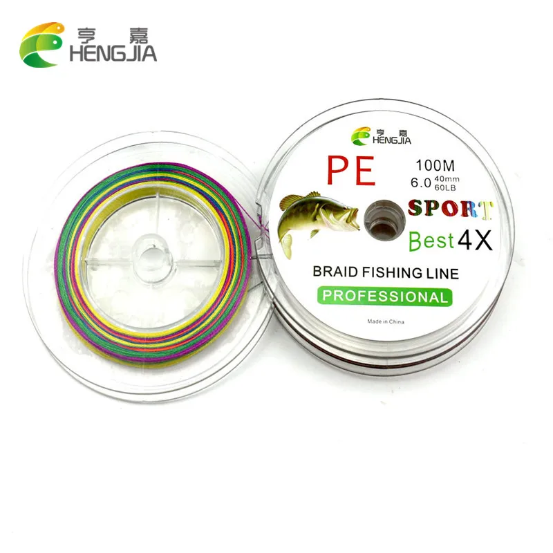 

HENGJIA 1pc Fishing Line Multifilament 100M Super Strong PE Braided Fishing Line 4 Strands De Pesca Fishing Tackle Fishing Tool