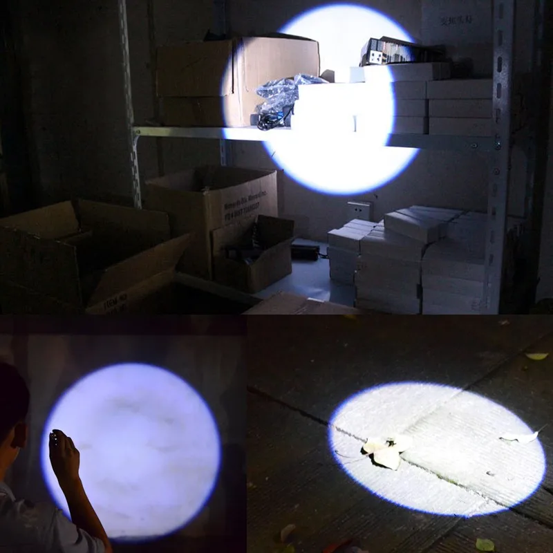 Mini Round Moon Shape 1000LM LED Lights Flashlight Focus Torch Lamp Flashlights