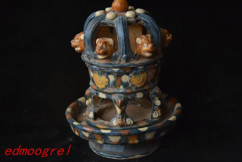 

Antique Tang Sancai porcelain / ceramics censer sculpture,Hand-painted crafts,Decoration,Collection&Adornment,Free shipping