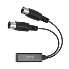 HiFing Беспроводной Bluetooth MIDI-адаптер Bluetooth 4,0 5-контактный разъем DIN MIDI-адаптер
