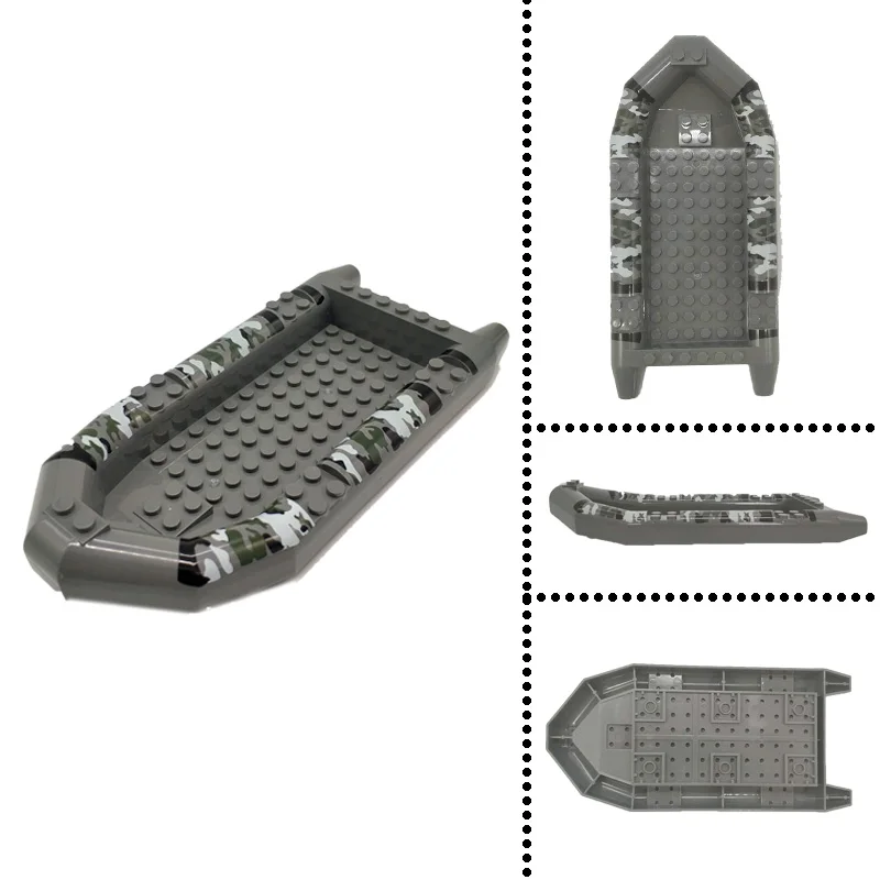 WW2 Military Assault Boat Model Building Blocks Compatible Soliders Weapons Blocks Army SWAT Police Accessories Brick LegoINGlys