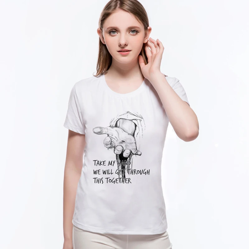 

God Harajuk High Qualit t shirt Jesus Hand Sketch T-shirts Tees Custom Fashion Men Women Tops Harajuku Camisetas Top L10-I10