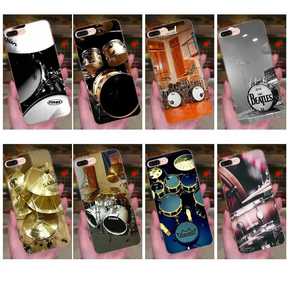 

For Huawei P7 Honor 4C 5A 5C 5X 6 6C 6A 6X 7 7X 8 9 V8 V10 Y3II Y5II Y6II G8 Play Lite Cover Fashion Cymbal Drums Music