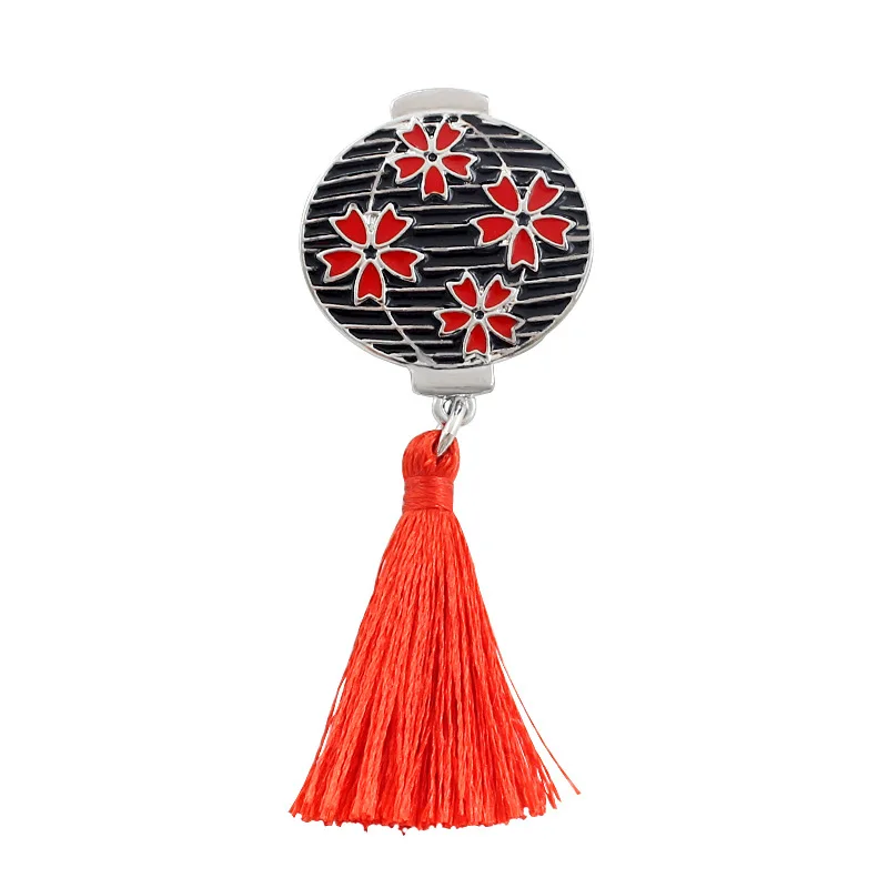 DoreenBeads модные серьги гвоздики Zephyr Романтический веер фонарик стиль красная