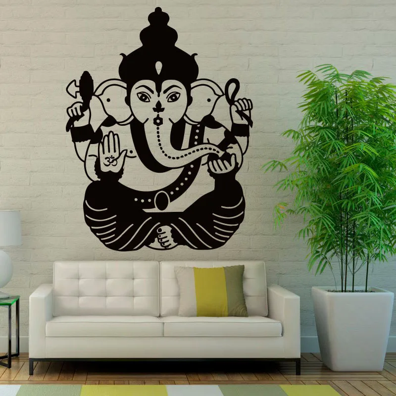 Zooyoo Ganesha Wall Stickers Home Decor Living Room Indian Elephant Lord Wall Decals Vinyl Art Murals Ganesha Wall Sticker Stickers Home Decorwall Sticker Aliexpress