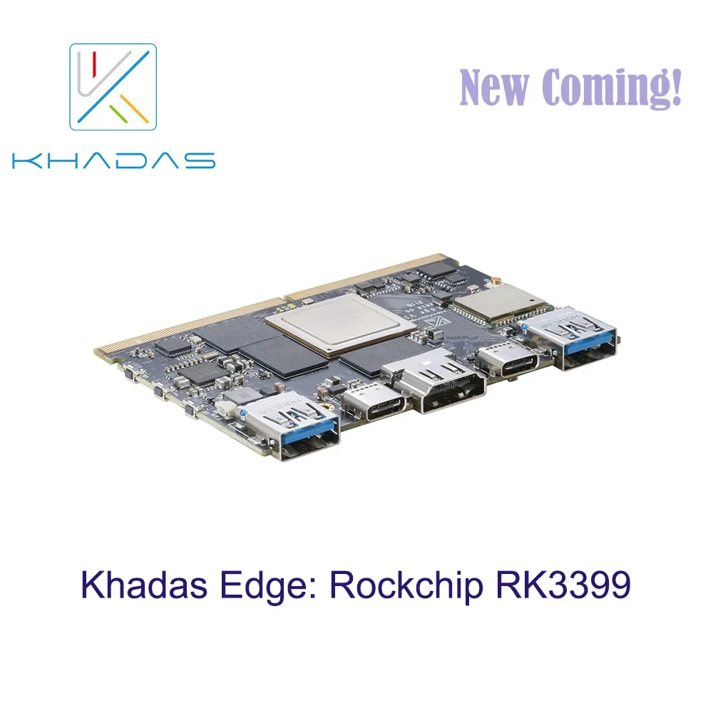 

Khadas Edge Basic Rockchip RK399 Board on running!