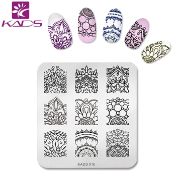 

KADS Pretty Charming Flowers Design Nail Stamping Print Plates Nail Art Template DIY Beauty Nail Stencil Manicure Tools
