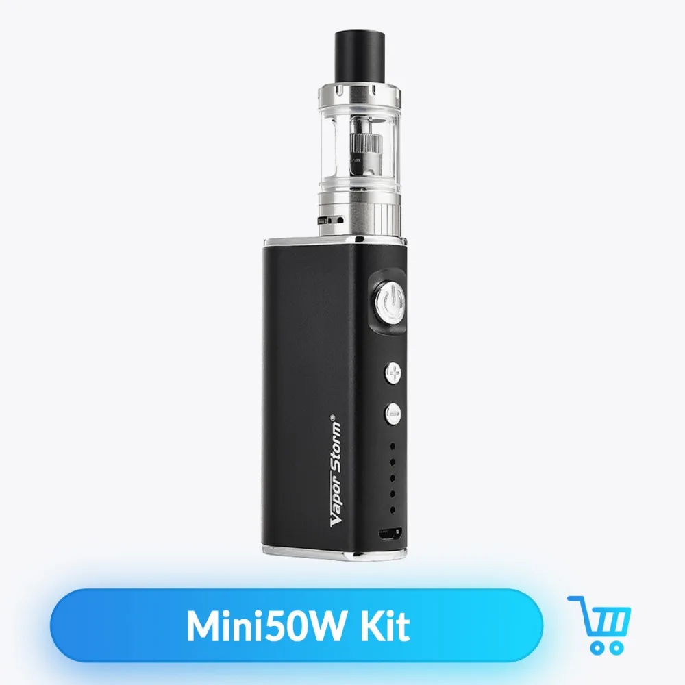 Original Vapor Storm Mini 50W Vaper Kit 2200mAh Built-in Battery Atomizer Electronic Cigarette Vaporizor Box Mod Vape Pen | Электроника