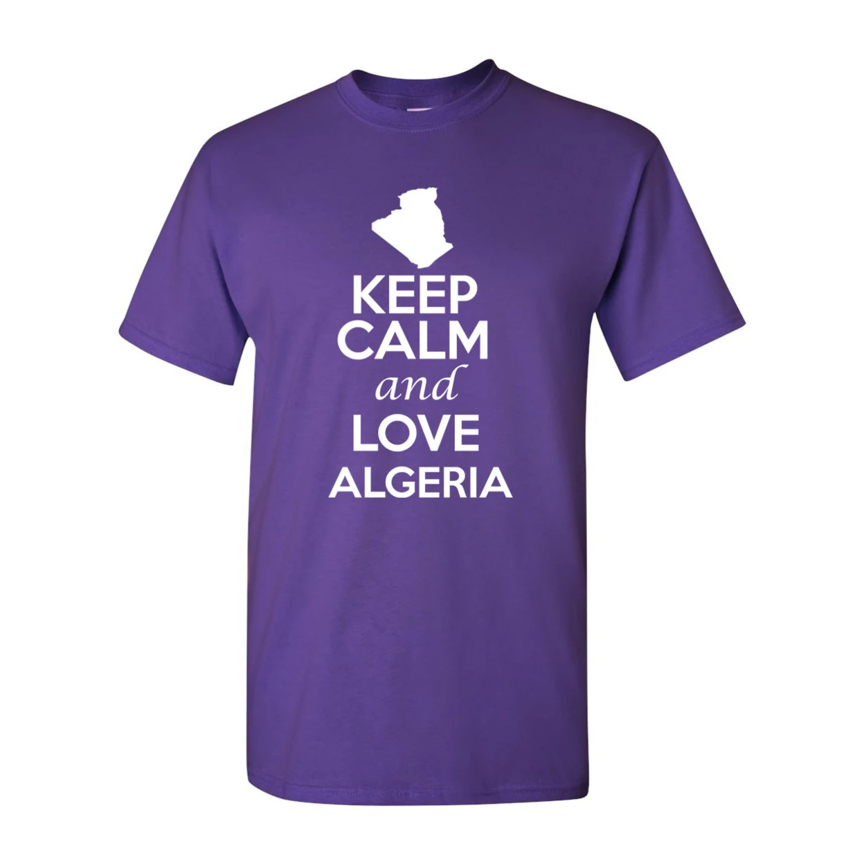 Keep Calm And Love Algeria Country Nation Patriotic Novelty Adult T-Shirt Tee 1245 (3)