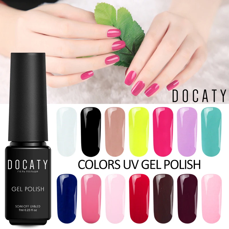 Docaty 7 мл Гель лак для ногтей Полупостоянный УФ Гибридный дизайна эмаль от Gellak