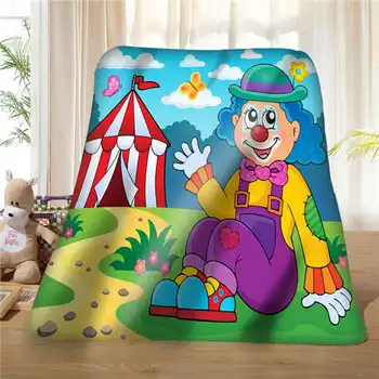 

Custom Cartoon clown (1)@1 Blanket Soft Fleece DIY Your Picture Decoration Bedroom Sofa Multi Size#929-02-002-17